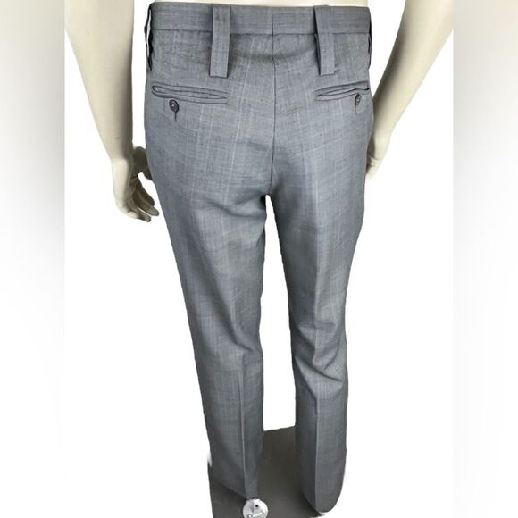 J. Lindeberg F/F Dress Pants in Subtle Gray/Lt Blue/Blk/Tan Plaid Like New Sz 50 - Picture 2 of 12